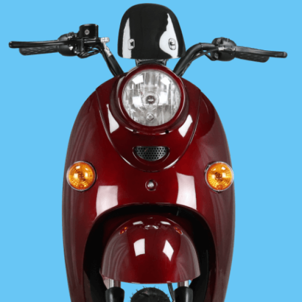 VS2 ELEKTRO-ROLLER 2-RAD 45KM/H, Schwarz, Rot, Weiß